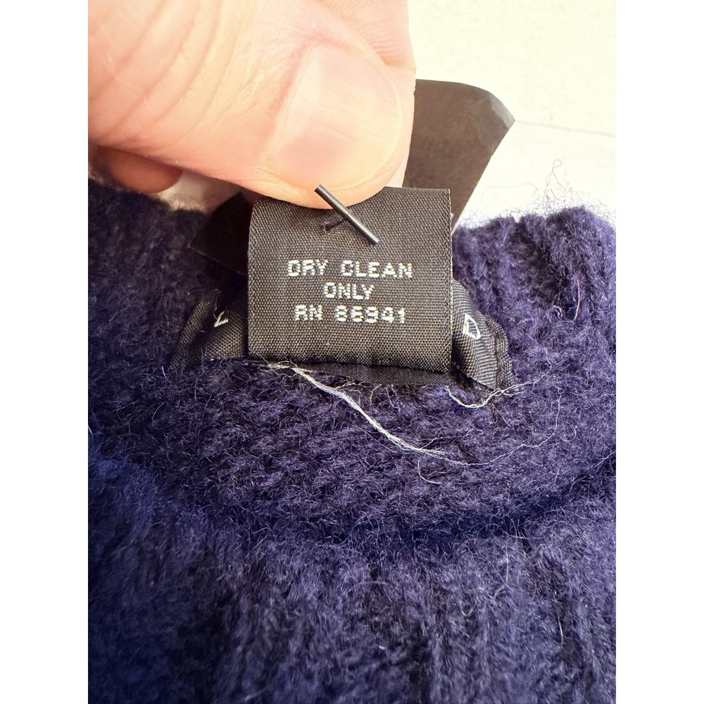 NEW Vintage The Limited Size Large 100% Wool American Flag Knit Sweater Navy Red - Picture 5 of 8
